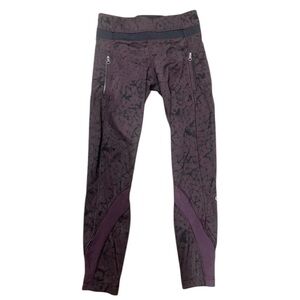 Lululemon Inspire 7/8 Tight II Luxtreme/Mesh Star Crushed Black Cherry size 4